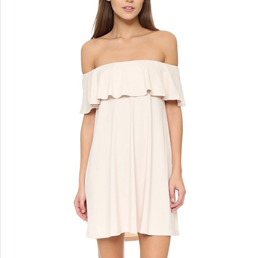 Susana Monaco cream off the shoulder dress - XS.